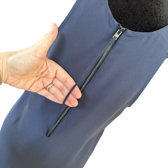 2/$25 Wilfred Aritiza Sebatier Dress Blue Pockets Minimalist Casual XS - Picture 6 of 12